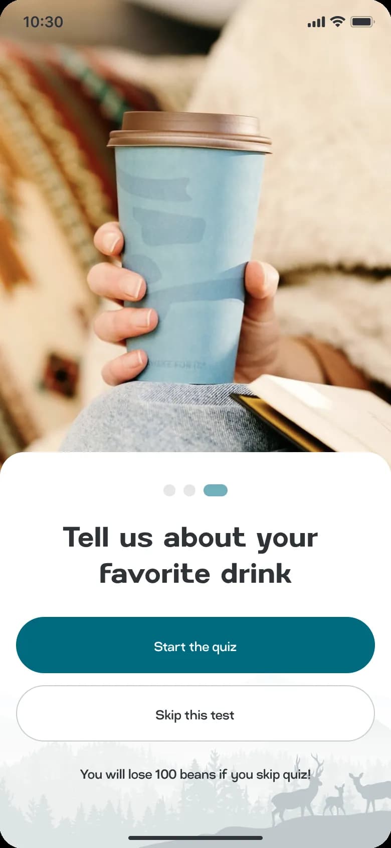 Story three: straight into the taste quiz
