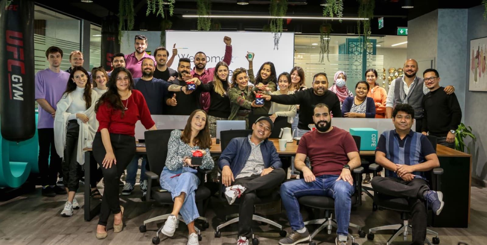 The COFE team together at the Dubai office