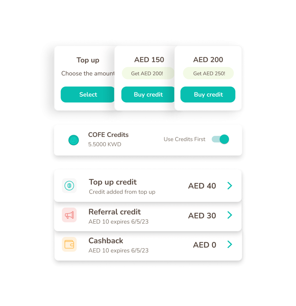 COFE Credits - Coffee ordering fast & efficient with COFE App
